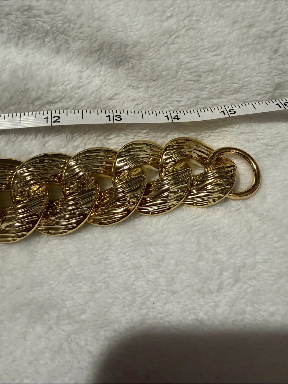 Double Sided Gold-Tone Chunky Link Key & Purse Chain